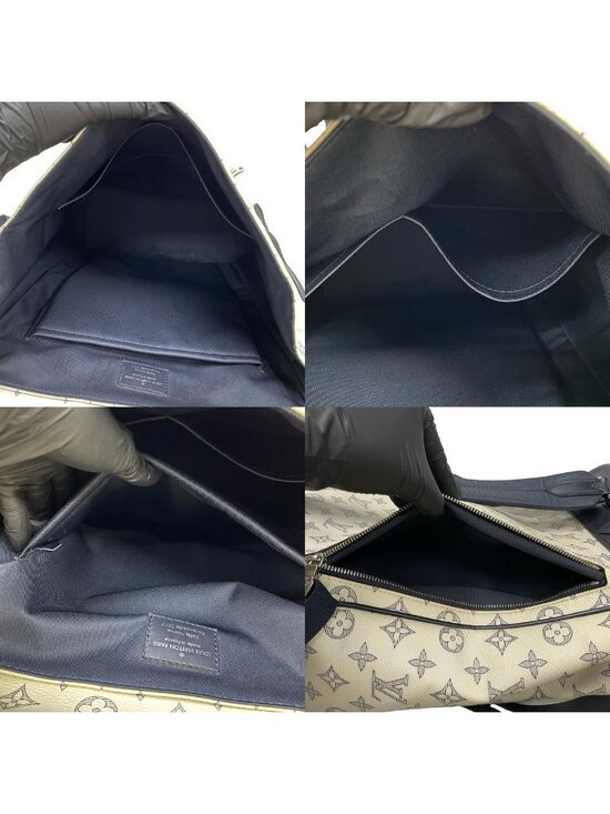 Louis Vuitton Monogram Savanna Steamer Leather Backpack Navy White main image 8